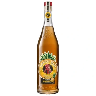 Image of Rooster Rojo Smoked Pineapple Reposado Tequila 70cl, 38% ABV 100% Blue Weber Agave Infused with Red Spanish Double Distilled, Filtered Through Silver, Barrel Aged