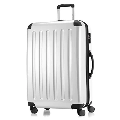 Image of HAUPTSTADTKOFFER Alex Luggage Suitcase Hardside Spinner Trolley 4 Wheel Expandable, 75cm, white