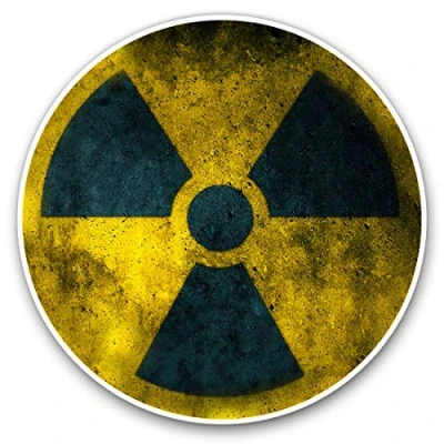 Image of Vinyl Stickers (Set of 2) 10cm Nuclear Waste Science Decals for Laptops,Tablets,Luggage,Scrap Booking,Fridges, 2776