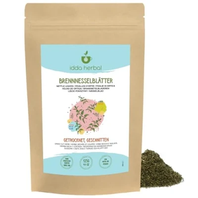 Image of Nettle Loose Tea (125g, 4.4oz), Gently Dried and Cut Leaves, 100% Natural Pure for Preparation of Herbal Tea, Infusion