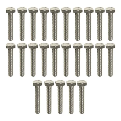Image of M10 x 100mm Hex Set Screw Hexagon Head Bolt 25 Pack