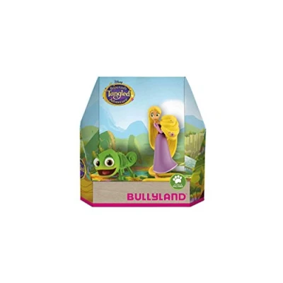 Image of Bullyland 13461 Toy Set Walt Disney Rapunzel and Pascal, lovingly hand painted figures, PVC great gift for boys girls imaginative play