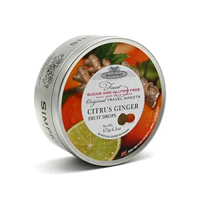 Image of Simpkins Sugar Free &amp; Gluten Citrus Ginger Drops Pack of 6