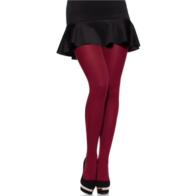 Image of Merry Style Women&#039;s 60 DEN Microfiber Tights Plus Size MS 162 (Burgundy, XXXL)