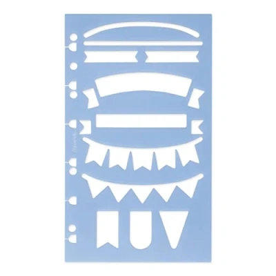 Image of Filofax Accessory, Stencil, Compatible with A5 and Personal Size Organizers, 6.5&quot; x 3.75&quot;, Banner Stencil (B132858)
