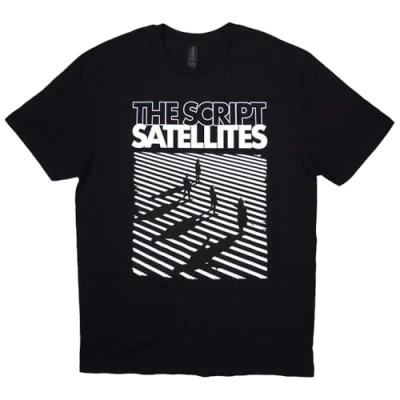 Image of Rock Off officially licensed products The Script Satellites Band Logo T Shirt XL Black