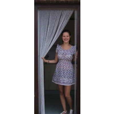 Image of Silver Premium Aluminium Chain Blind/Screen Blind/Insect Screen/Chain Screen/Fly Screen/Strip Blind/Bug Blind 90cm wide
