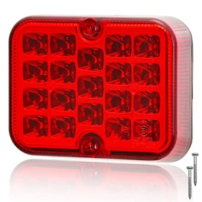 Image of AGRISHOP 1piece 12/24V Led Fog Light Trailer Rear Red,19 leds Lamps Waterproof for Car RV Caravan Tractor Truck Van Lorry E mark