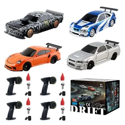 Image of ExploTex 1:43 Scale Electric Mini Racing Car Fully Proportional RC Drift Model with Lights (RTR) Regular Version
