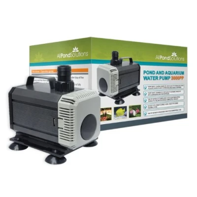 Image of AllPondSolutions Pond Pump 3000 L/H, Fully Submersible Garden Fish Waterfall 2 4mm Solids Handling.