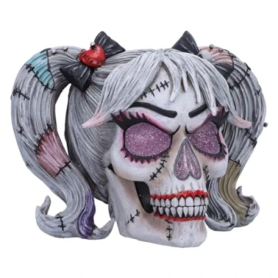 Image of Nemesis Now Drop Dead Gorgeous Skull Ornament, Resin, White, 15.5