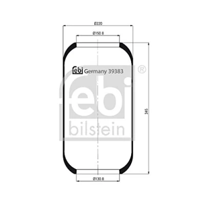 Image of 3027271 Boot, air suspension FEBI BILSTEIN 39383