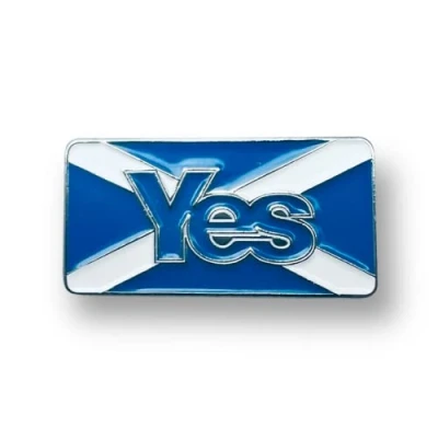 Image of Scotland Yes Flag Enamel Pin Badge Scottish Referendum Independence Vote 3.5cm x 1.5cm