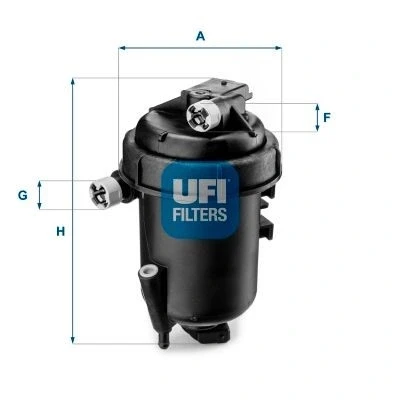 Image of 0000902551, A0000902551 Air Filter UFI 30.658.00 43mm 215mm 419mm Insert MERCEDES BENZ: Vito Mixto, Viano, Minibus