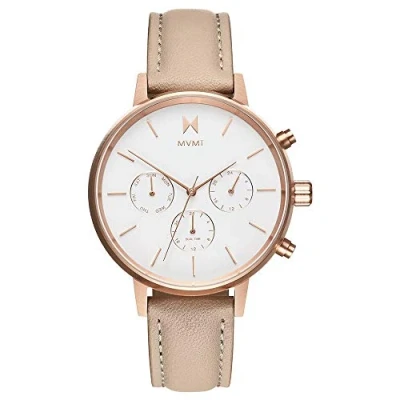 Image of MVMT Analogue Quartz Watch for Women with Beige Leather Strap D FC01 RGNU