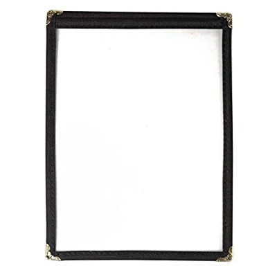Image of Olympia American Style Menu Holder Two Card Black A5
