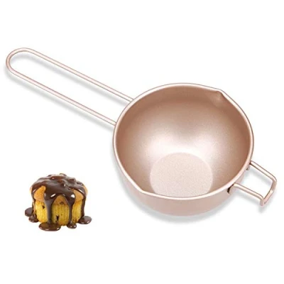 Image of Melting Chocolate Pot Bain Marie Double Boiler Insert Wax Milk Non Stick for Melted Butter Cheese Caramel Candy and Honey Heating Carbon Steel 450ml