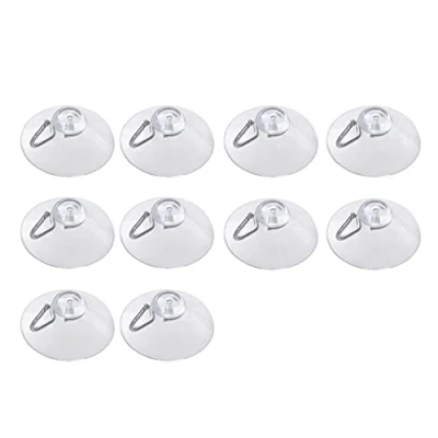 Image of Westmark 10 Suction Hook, Diameter 2 cm, Round, Plastic/Metal, Transparent/Silver, 531822E1