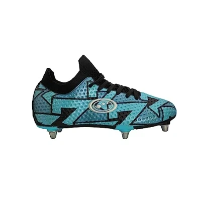 Image of Optimum Aztec 6 Stud Rugby Boots Superior Mobility &amp; Precision Lightweight Comfort Secure Fit Enhanced Traction for Agile Movement JNR Sizes Blue