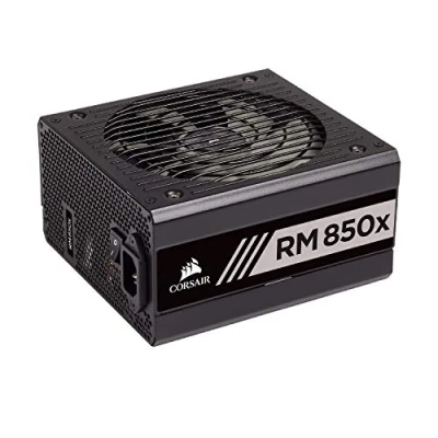 Image of Corsair RMX Series, RM850x, 850 Watt, 80+ Gold Certified, Fully Modular Power Supply (Low Noise, Zero RPM Fan Mode, 105C Capacitors, Cables, Compact Size) Black