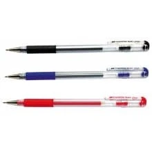 Image of Pentel 0.6mm Tip Hybrid Grip Vivid Gel Ink Pen with Rubber Finger Red