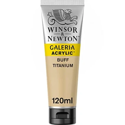 Image of Winsor &amp; Newton 120ml Galeria Acrylic Paint Buff Titanium