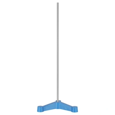 Image of Labasics Triangular Tripod Retort Base with Long Rod, Durable Stainless Steel Laboratory Stand for Stable Experiment Setup, Ideal Supporting Lab Equipment and Glassware, 135 mm