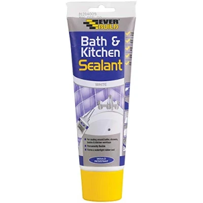 Image of Everbuild Bath and Kitchen Acrylic Sealant Anti Mould Formulation White 200ml