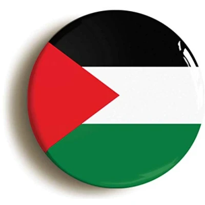 Image of PALESTINE PALESTINIAN NATIONAL FLAG BUTTON BADGE (1inch / 25mm diameter)