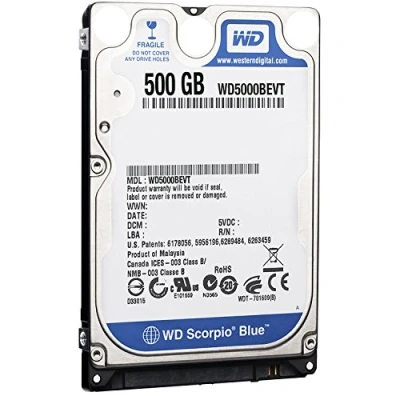 Image of Western Digital Scorpio Blue 500GB Sata 8MB Cache 2.5 Inch Internal Hard Drive OEM Sony Playstation PS3 Compatible