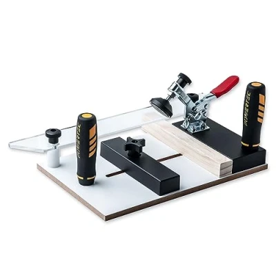 Image of POWERTEC 71765 Rail Coping Sled for Router Tables, Professional Precise Cutting Cabinet Door Joints, Drawers and Woodworking