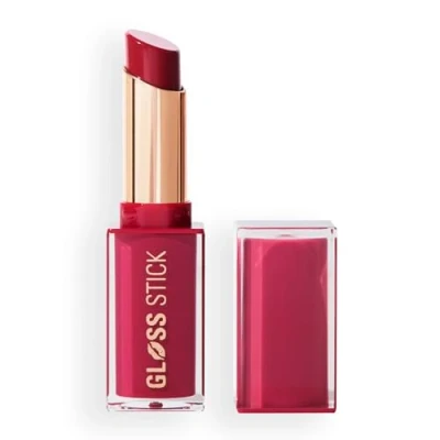 Image of Revolution Pout Lip Gloss, Pigmented High Shine Formula with Hyaluronic Acid &amp; Vitamin E, Vegan Cruelty Free, 3g, Sour Berry