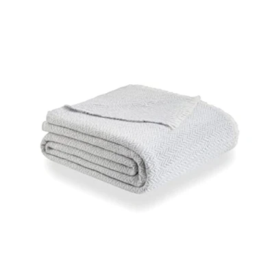 Image of Todocama Extra Soft Cotton Blanket, Four Seasons, Multipurpose Sofa Bedspread, Plaid for Bed, Foulard Bed Cover, Cover. PRCMAMSGRCL120X180, (120 x 180 cm, Light Grey)