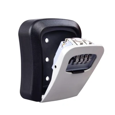 Image of iGadgitz Home U7265 Wall Mounted Outdoor 4 Digit Combination Key Lock Box, Safe Box Grey
