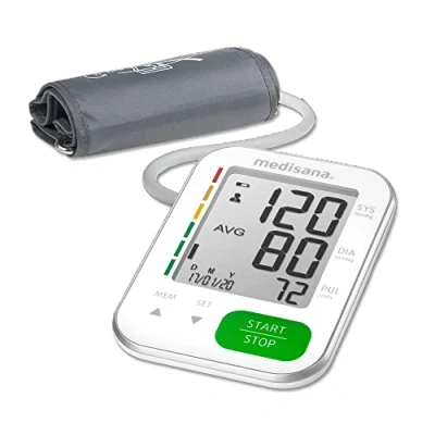Image of medisana BU 565 Upper arm Blood Pressure Monitor, Precise and Pulse Measurement During Inflation with Memory Function, Traffic Light Scale, Function to Indicate an Irregular Heartbeat