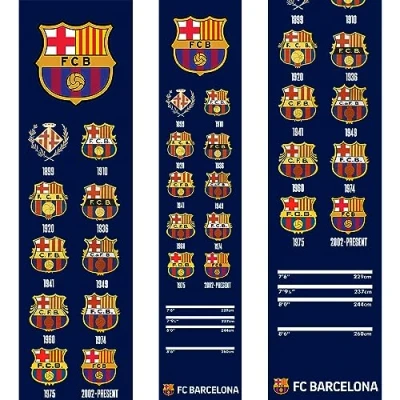 Image of Officially Licensed FC Barcelona Carpet Darts Mat Barca Football Club Oche, Retro (BX235)