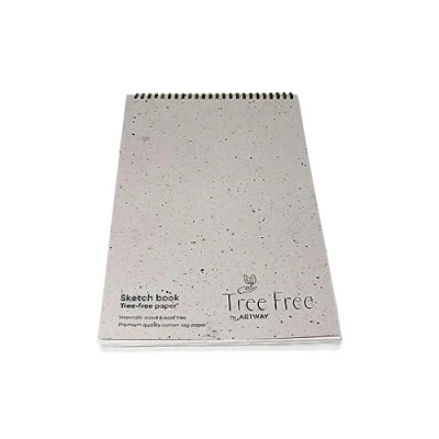 Image of Artway Tree Free Cotton Rag Sketchbook A4 White 250gsm 20 Sheets / 40 Sides