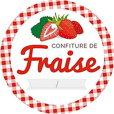 Image of AVERY Pack of Jam Labels, Strawberry, 64 étiquettes