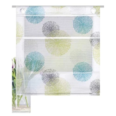 Image of Home Fashion Magnetic Roller Bamboo Look Rawlins, Blue Green, 130 x 60 cm