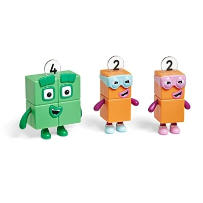 Image of Learning Resources Numberblocks Four and the Terrible Twos, Official Collectible Toys, Includes 2 x Two, With Posable Arms for Realistic Play, Suitable Display