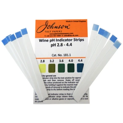 Image of Wine Acid Test Strips ph 2.8 to 4.4 Pack Of 10