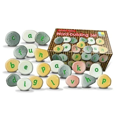 Image of Yellow Door YD1002 Alphabet Pebble Word Building Set, 50 Pieces