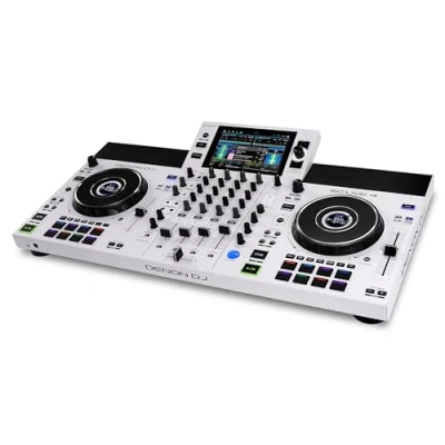 Image of Denon DJ SC LIVE 4 WHITE Standalone Controller with Stems on Decks, Wi Fi Streaming, Build in Speakers, Serato and Virtual Compatible