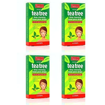 Image of 24x Australian Tea Tree &amp; Witch Hazel Nose Strips Removes Blackheads, Unclogs Tightens Pores