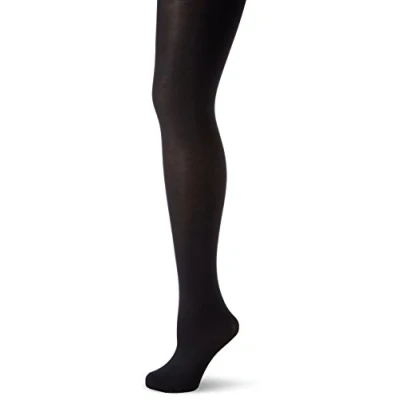 Image of Ulla Popken Women&#039;s Mikrofaser Strumpfhose Tights, 60, Black (Schwarz), 18 20