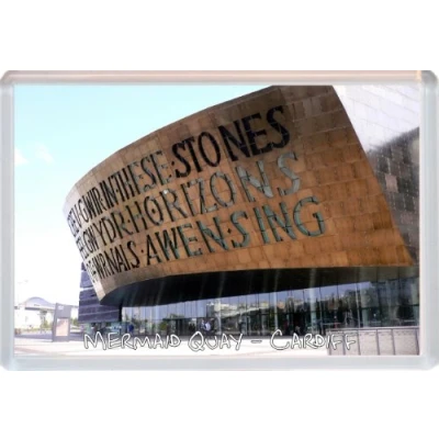 Image of Mermaid Quay Cardiff Wales Jumbo Fridge Magnet