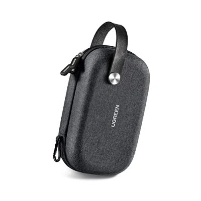 Image of UGREEN Travel Accessories Bag, Portable Cable Organiser Bag Electronics Small Gadget Pouch, Hard Case for Charger Adapter Power Bank Drive(Black)