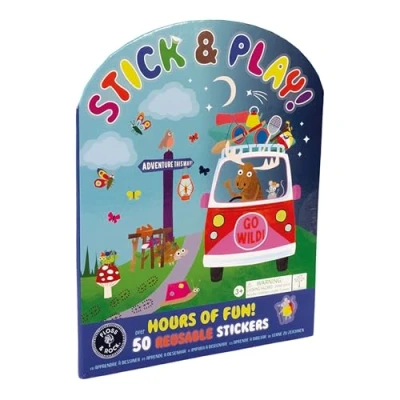 Image of Floss &amp; Rock Stick Play Reusable Sticker Books for 3+ Year Olds Childrens Activity Book Adventure