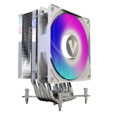 Image of Vida Boreas White ARGB Heatsink and Fan, Intel/AMD, 2000RPM Hydraulic 6 Copper Heatpipes, 220W TDP Optional Plain Fans Included