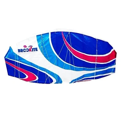 Image of BROOKITE from Peterkin Junior Foil Sport Stunt Kite Multicolour 55cm x 120cm Polyester Ripstop with 2 handles Kites Outdoor Toys &amp; Leisure Ages 8+